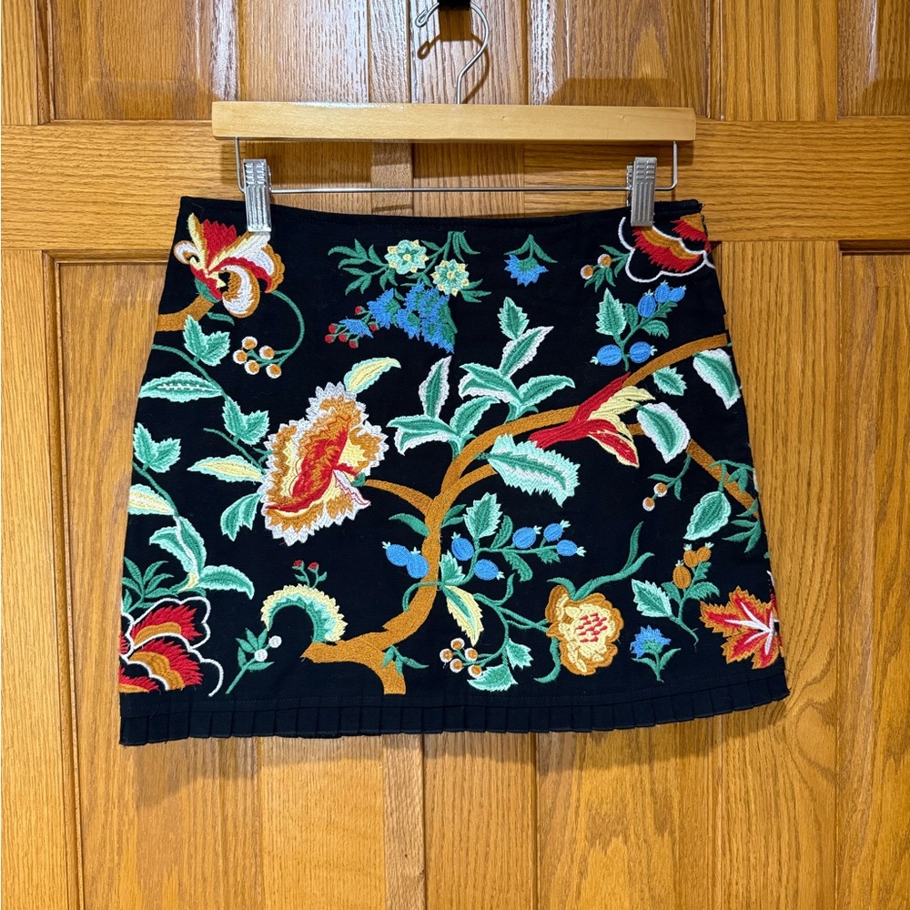 Zara Embroidered Floral Skirt - Multicolor - Women’s Size XS
